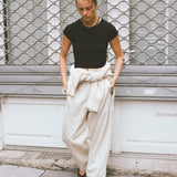 Ozma Raw Silk Lou Tee in Black SIZE SMALL [PRELOVED]