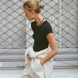 Ozma Raw Silk Lou Tee in Black SIZE SMALL [PRELOVED]