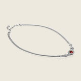 ODETTE SILVER GARNET NECKLACE