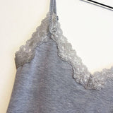 Demeter Mesh Camisole in Heather Grey Tencel Merino Wool