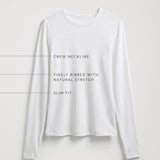 Women's  Perfect Rib Crewneck Long Sleeve Tee