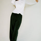 Army Green Twisted Cupro Pant