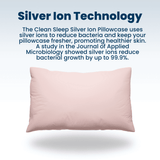 Clean Sleep Silver Ion Pillowcase (Pair)