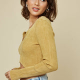 Yellow Mineral Crop Top