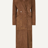 Ducie Aggie Suede Maxi Leather Coat SIZE XS [PRELOVED]