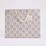 Lavender Hand Block Printed Gift Bags (1 Large Bag)