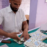 Blue Stone Hand Block Printed Gift Bag (1 Small Bag)