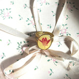Adjustable Flower Pressed Ring
