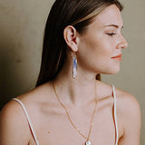 Purple Daisy Flower-Pressed Earrings