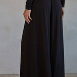 Knit Wide Leg Pants with Pockets