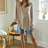 Mauve Button Up Flowy Top