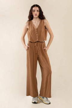 Wide Leg Linen Pant