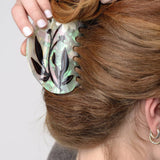 Bryony Floral XL Deep Women's Hair Claw Accessory in Cream