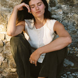 Army Green Twisted Cupro Pant