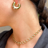 Hot Stuff - Thick Silver White Gold Filled Hoops