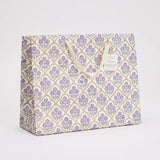 Lavender Hand Block Printed Gift Bags (1 Large Bag)