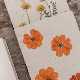 Handcrafted Journal with Pressed Flowers 5x8