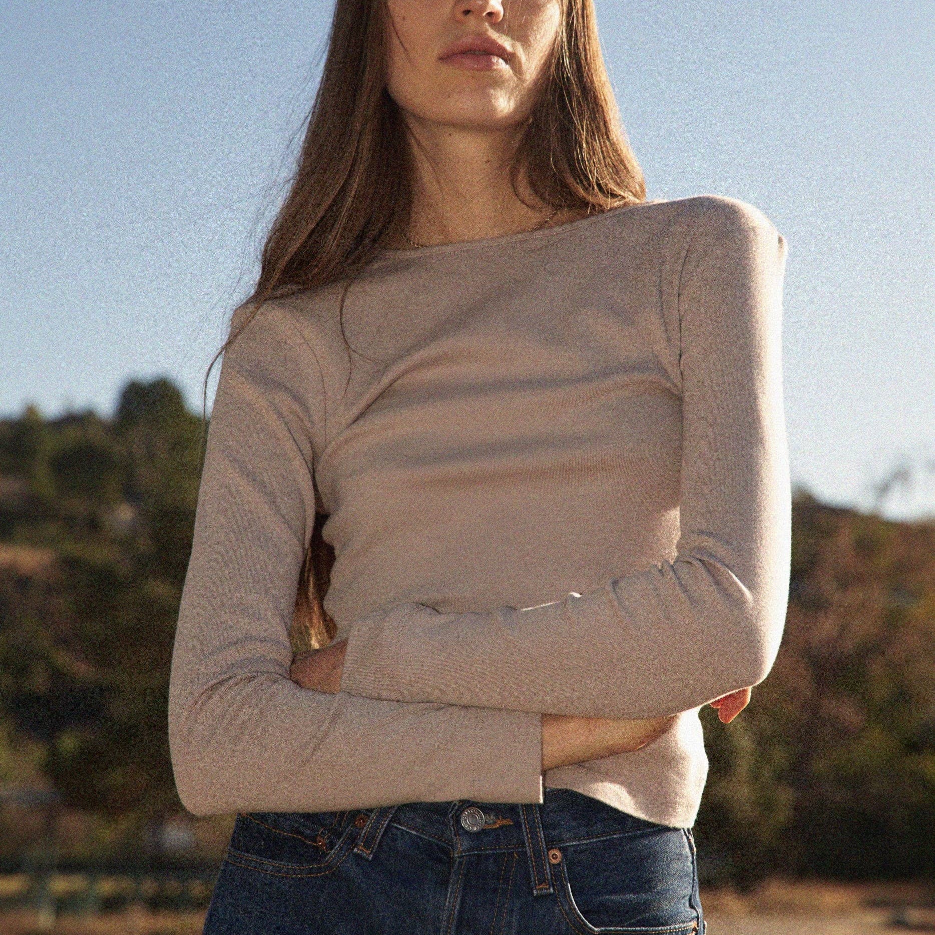 Bebe Organic Cotton Long Sleeve Top