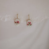 Pink Alyssum Botanical Earrings