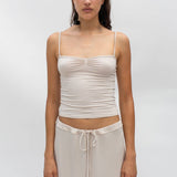 Eva Bone Top Sweetheart Neckline Top