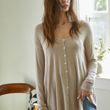 Mauve Button Up Flowy Top