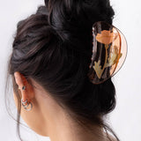 California Poppy Claw - Orange Acetate Flower Hair Clip