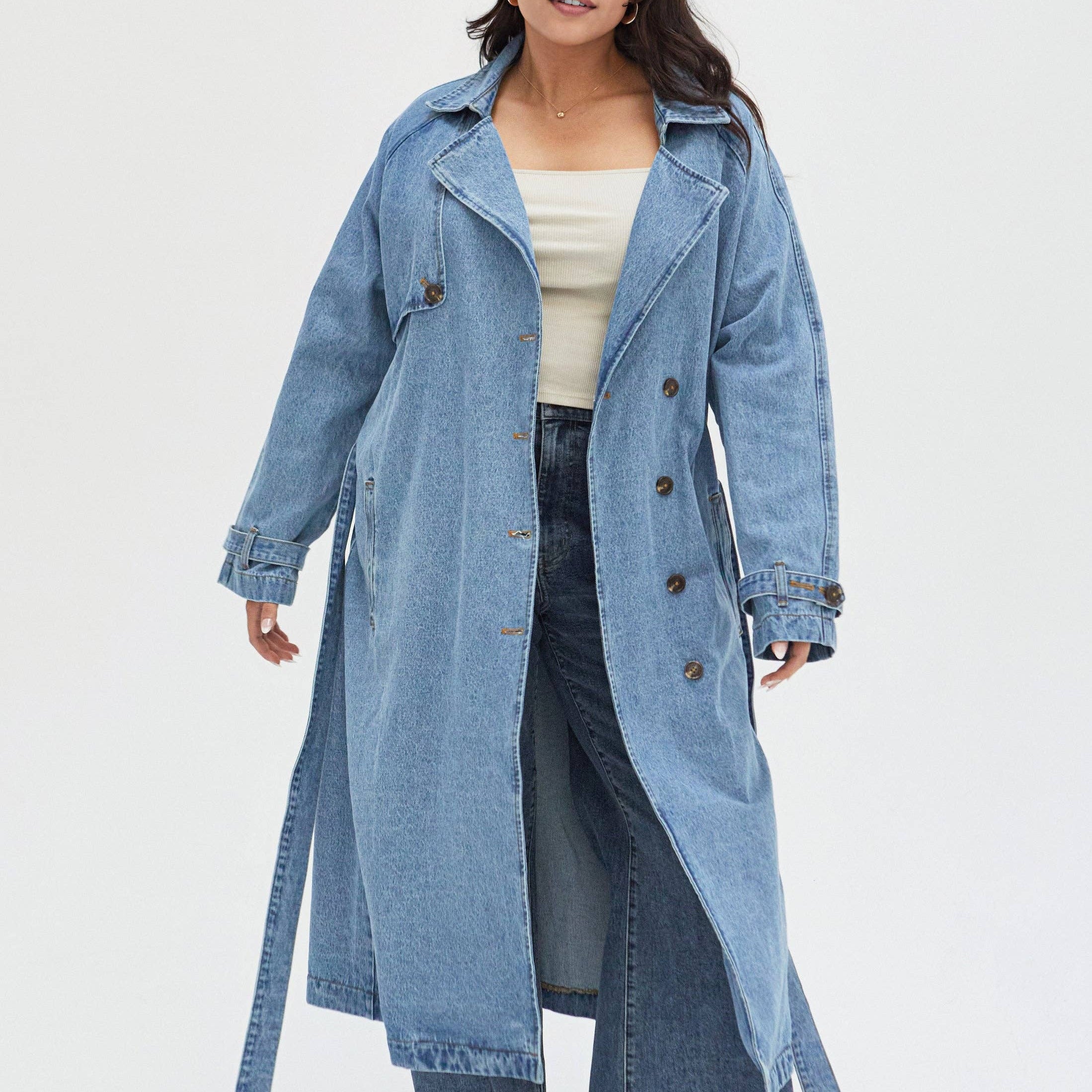 Ryland Trench Coat { Indigo Rinse}