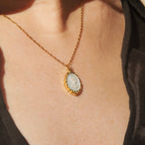 Baby Blue Cameo Necklace
