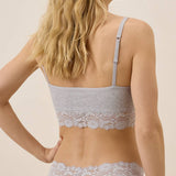 Light Heather Grey Women's Lace Waist Thong