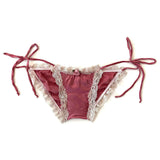Sonnet Tie Panty in Rose Silk Charmeuse