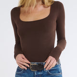 Espresso Be Mine Long Sleeve Top