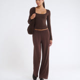 Espresso Be Mine Long Sleeve Top