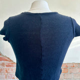 Ozma Raw Silk Lou Tee in Black SIZE SMALL [PRELOVED]