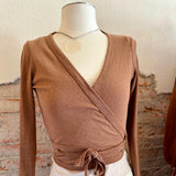 Dance Wrap Top, in Terracotta SIZE XS [PRELOVED]