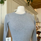 Brule Grey Long Sleeve Crop Top SIZE SMALL
