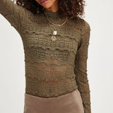 Free People Angelina Body Suit in Vetiver Size XS/SM [PRELOVED]