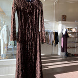 Zara Brown Long Lace Dress  SIZE SMALL *PRELOVED*