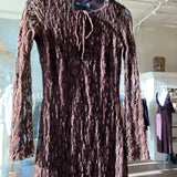 Zara Brown Long Lace Dress  SIZE SMALL *PRELOVED*