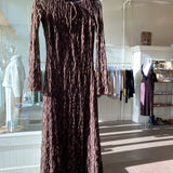 Zara Brown Long Lace Dress  SIZE SMALL *PRELOVED*