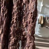 Zara Brown Long Lace Dress  SIZE SMALL *PRELOVED*