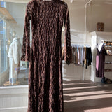 Zara Brown Long Lace Dress  SIZE SMALL *PRELOVED*