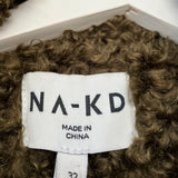 NA-KD Duffle Button Teddy Coat SIZE 32 *PRELOVED*