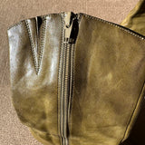 Olive Distressed Jeffrey Campbell Be Bold Bootie SIZE 7 1/2 [PRELOVED]