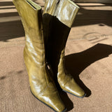 Olive Distressed Jeffrey Campbell Be Bold Bootie SIZE 7 1/2 [PRELOVED]