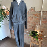 Joah Brown Oversized Jogger (XS/SM) and zip hoodie (OS)-Washed Black French Terry {PRELOVED}