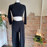 Ozma of California Black  Mock Neck Ribbed Pant Sweater Set SIZE XS [PRELOVED]