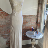 Ivory Crossroads Maxi Dress (WITH SMALL PURPLE DOTS/20% 0FF)