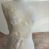 Ivory Crossroads Maxi Dress (WITH SMALL PURPLE DOTS/20% 0FF)
