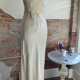 Ivory Crossroads Maxi Dress (WITH SMALL PURPLE DOTS/20% 0FF)