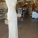 Ivory Crossroads Maxi Dress (WITH SMALL PURPLE DOTS/20% 0FF)